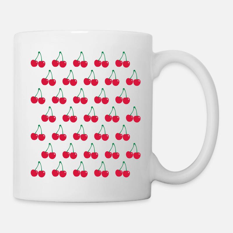 Kirschen Muster - Tasse - Weiß