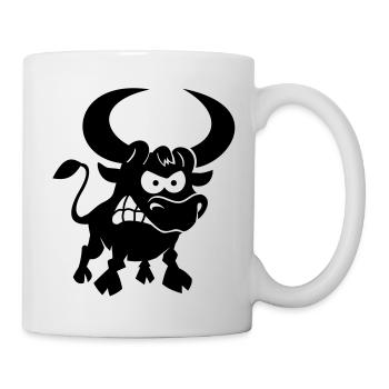 vl087a_stier_1c - Tasse - Weiß - Rechts