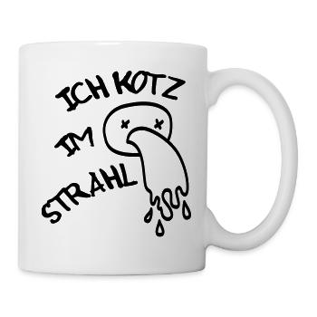 I'm vomiting in the beam - all shit gift - Mug - white - Right