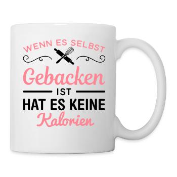 Backen Kochen Küche Koch Hobby Essen neu Geschenk - Tasse - Weiß - Rechts