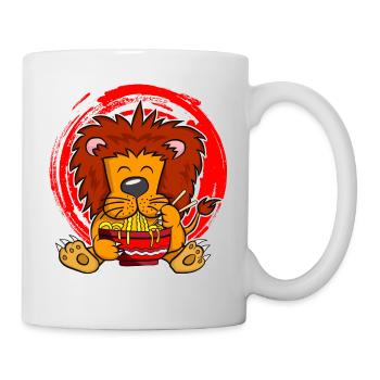 Ramen Life Motiv Löwen Motiv Shirt Ramen Noodle - Tasse - Weiß - Rechts