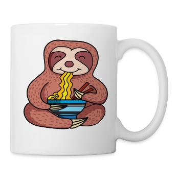 Ramen Life Motiv Faultier Motiv Shirt Ramen Noodle - Tasse - Weiß - Rechts