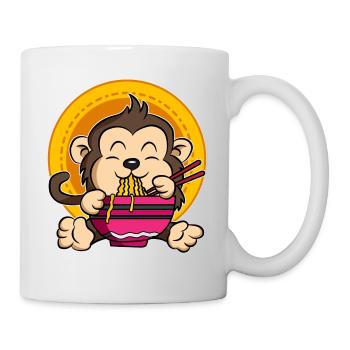 Ramen Life Motiv Affen Motiv Shirt Ramen Noodle - Tasse - Weiß - Rechts