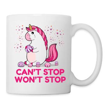 Can't Stop Won't Stop - Tasse - Weiß - Rechts