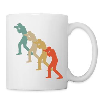 Appareil-photo de photographe de photographie de style vintage rétro - Mug blanc - blanc - Droite