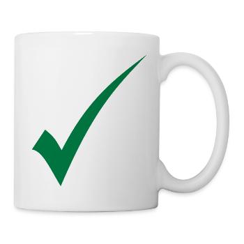 Vérification du crochet vert - Mug blanc - blanc - Droite