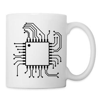 Circuit microprocesseur électronique FPGA circuit electrot - Mug blanc - blanc - Droite