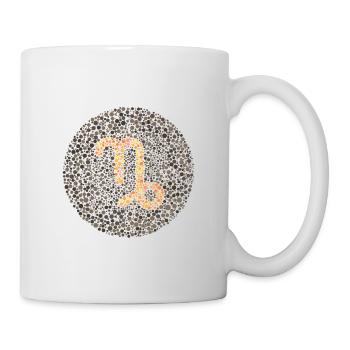Steinbock-Augen-Test-Tierkreis-Symbol - Tasse - Weiß - Rechts
