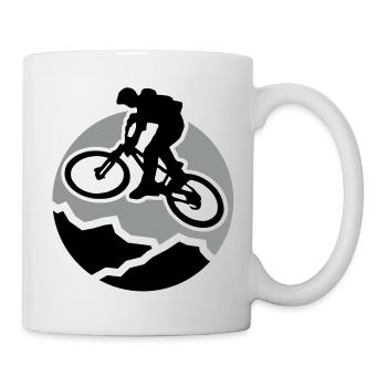 MountainBiker3 - Mug blanc - blanc - Droite