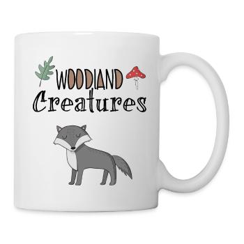 Loup forêt habitant maison clipart cadeau - Mug blanc - blanc - Droite