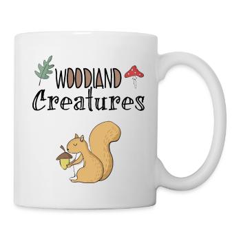 Eichhörnchen Wald Waldbewohner Baum Haselnuss - Tasse - Weiß - Rechts