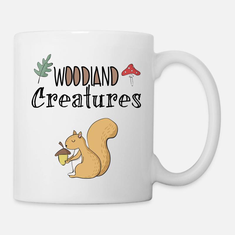Eichhörnchen Wald Waldbewohner Baum Haselnuss - Tasse - Weiß