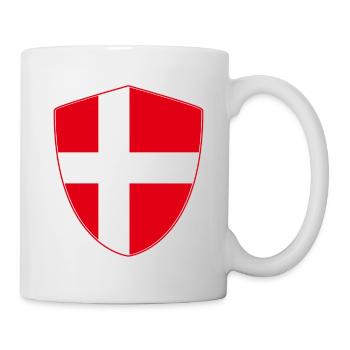 Drapeau Danemark armoiries cadeau - Mug blanc - blanc - Droite