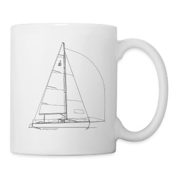 Grafik eines J 80 auf Shirts & Tassen - Tasse - Weiß - Rechts