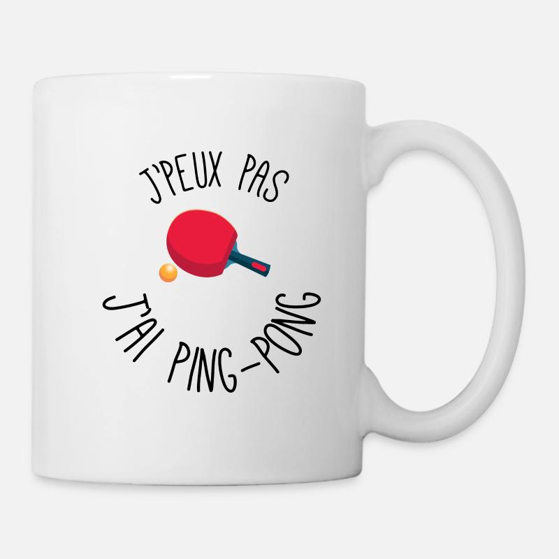 je peux pas j'ai ping pong - Mug blanc - blanc
