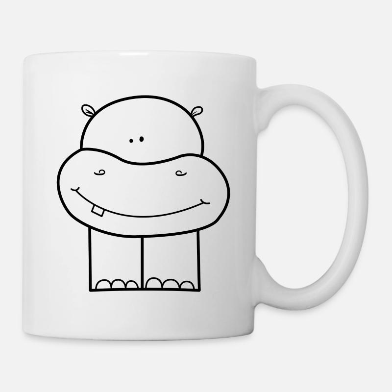 hippopotame - Mug blanc - blanc
