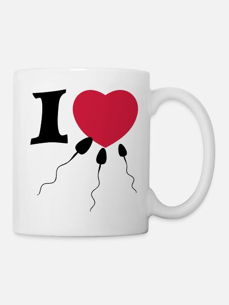 i love sperma - Tasse - Weiß
