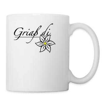 Griaß di - Allgäuer Design - Tasse - Weiß - Rechts