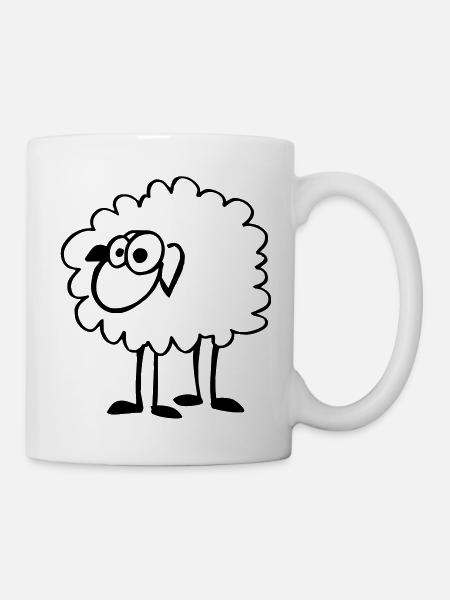 Lustiges Schaf - Tasse - Weiß