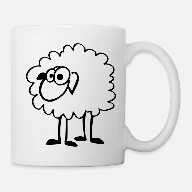 Lustiges Schaf - Tasse - Weiß
