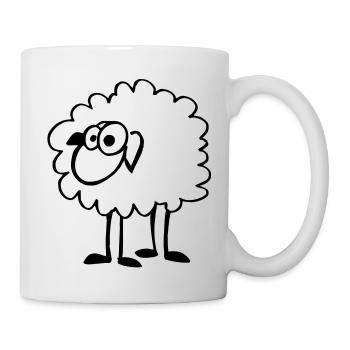Mouton drôle - Mug blanc - blanc - Droite