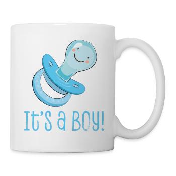 C'est un garçon! Baby Shower Gender Reveal Idée de cadeau drôle - Mug blanc - blanc - Droite