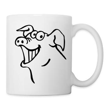 Pig laughs - Mug - white - Right
