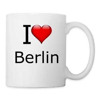 I love Berlin; Ich liebe Berlin Geschenkidee - Tasse - Weiß - Rechts