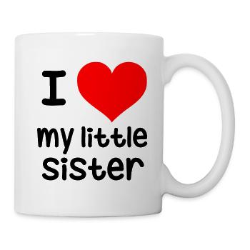 I love my little sister - Mug - white - Right
