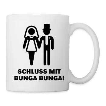 Arrêtez Bunga Bunga! (Mariage / mariage) - Mug blanc - blanc - Droite