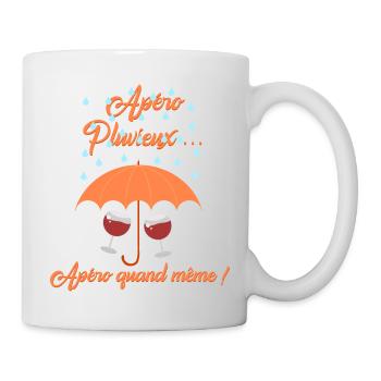 apéro pluvieux - Mug blanc - blanc - Droite