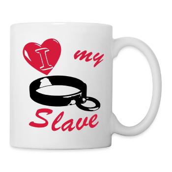 i love my slave ring of o 2 color - Mug - white - Right