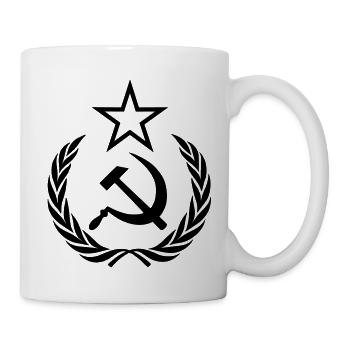 Hammer und Sichel im Ehrenkranz - Tasse - Weiß - Rechts