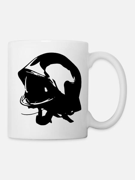 Casque Pompiers F1 - Mug blanc - blanc