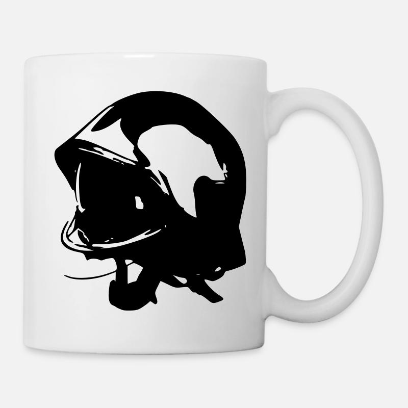 Feuerwehrhelm F1 - Tasse - Weiß