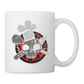cook_skull_dd_used - Mug blanc - blanc - Droite