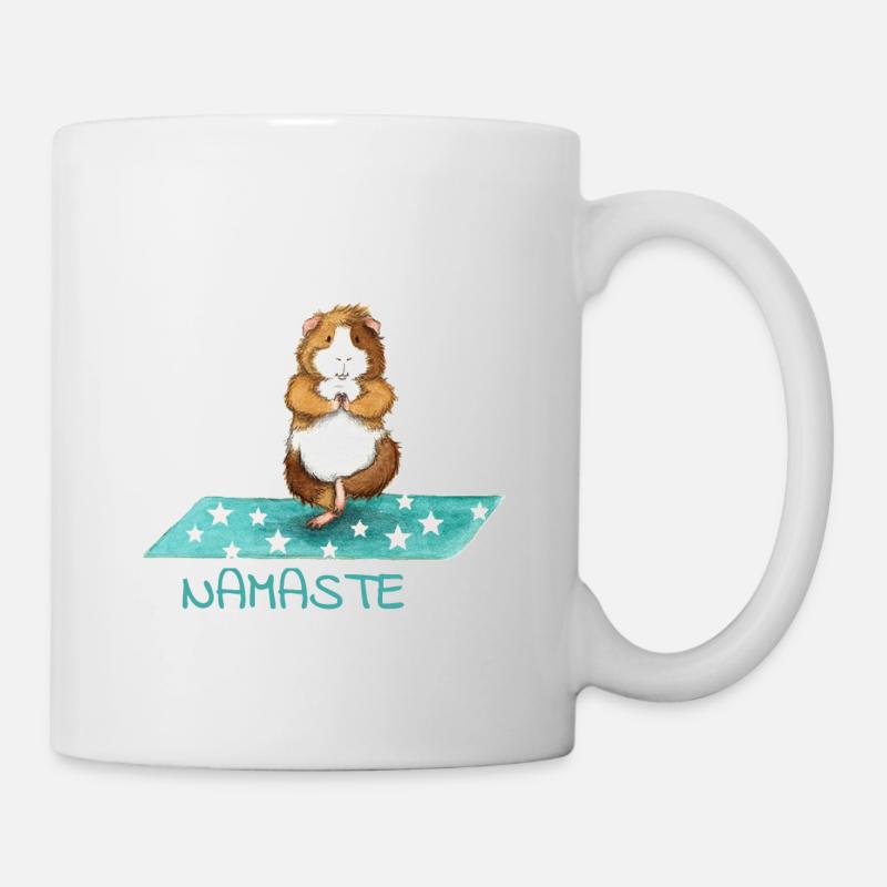 Yoga Namaste Cochon d'Inde - Mug blanc - blanc