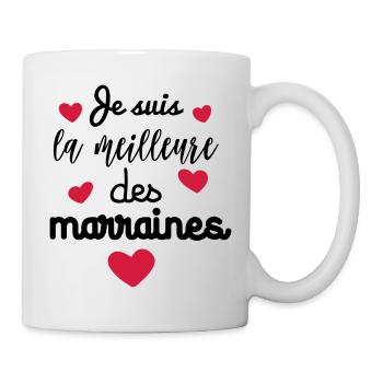 meilleure des marraines,cadeau marraine - Mug blanc - blanc - Droite