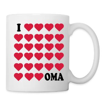 Ich liebe Oma - Tasse - Weiß - Rechts