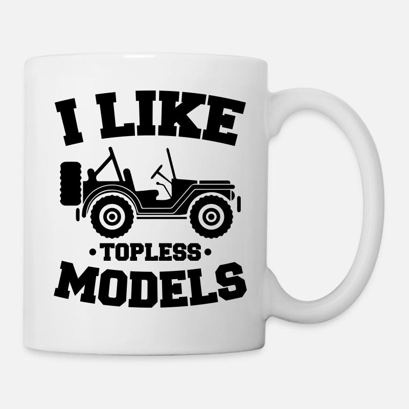 i like topless models - Tasse - Weiß