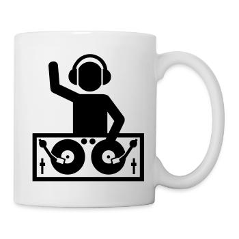 DJ Turntables - Tasse - Weiß - Rechts