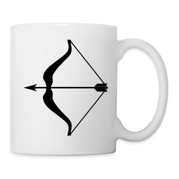 Pfeil und Bogen - Tasse - Weiß - Rechts