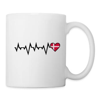 Battement de coeur entendu Danmark Danemark Battement de coeur amour - Mug blanc - blanc - Droite