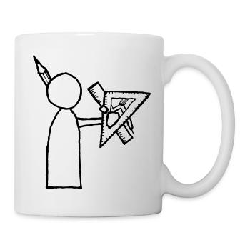 Male technical draftsman - Mug - white - Right