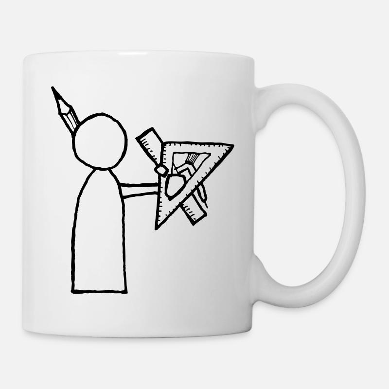 Männchen Technischer Zeichner - Tasse - Weiß