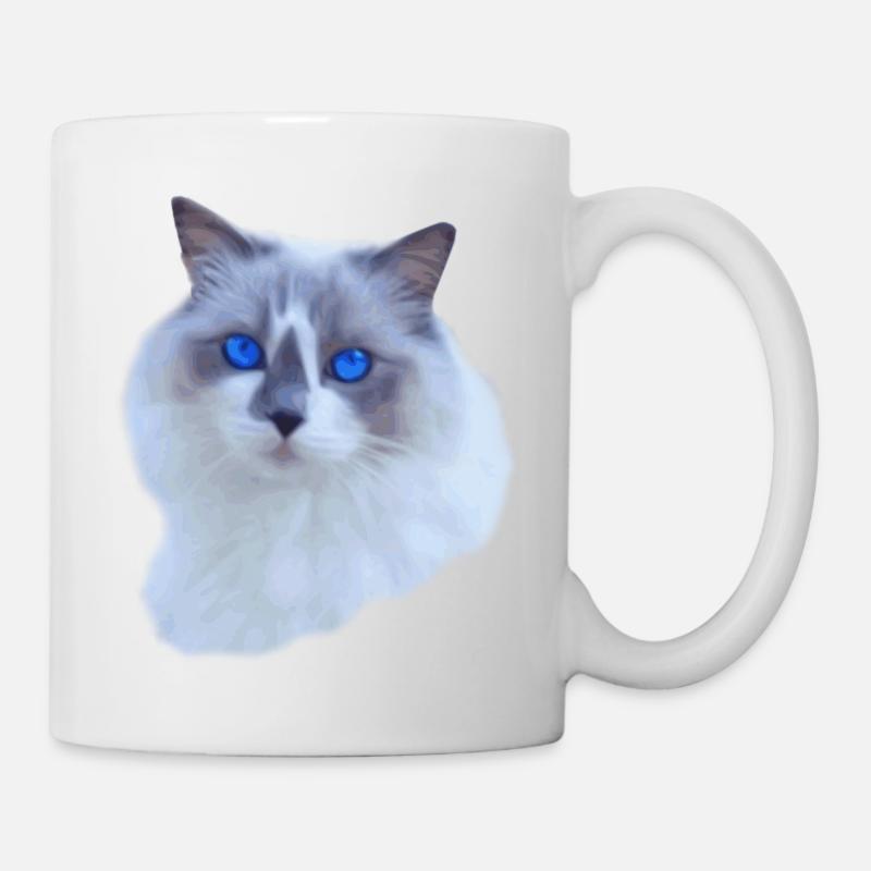 Ragdoll Blue Mitted - Tasse - Weiß