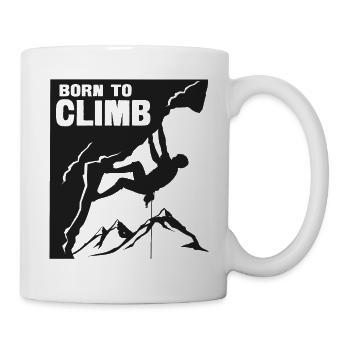 Freeclimbing Berge Mountain Geschenk - Tasse - Weiß - Rechts