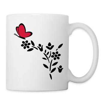 Plant Butterfly Heart - Mug - white - Right