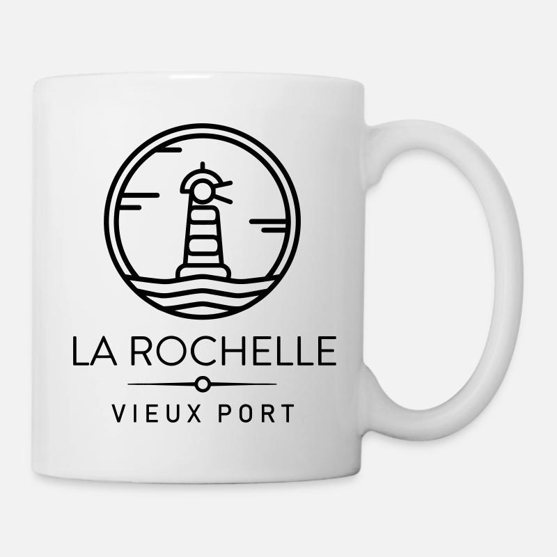 la rochelle vieux port - Mug blanc - blanc