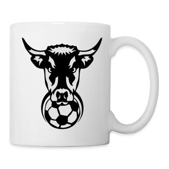 vache cow foot soccer logo sport 1806 - Mug blanc - blanc - Droite